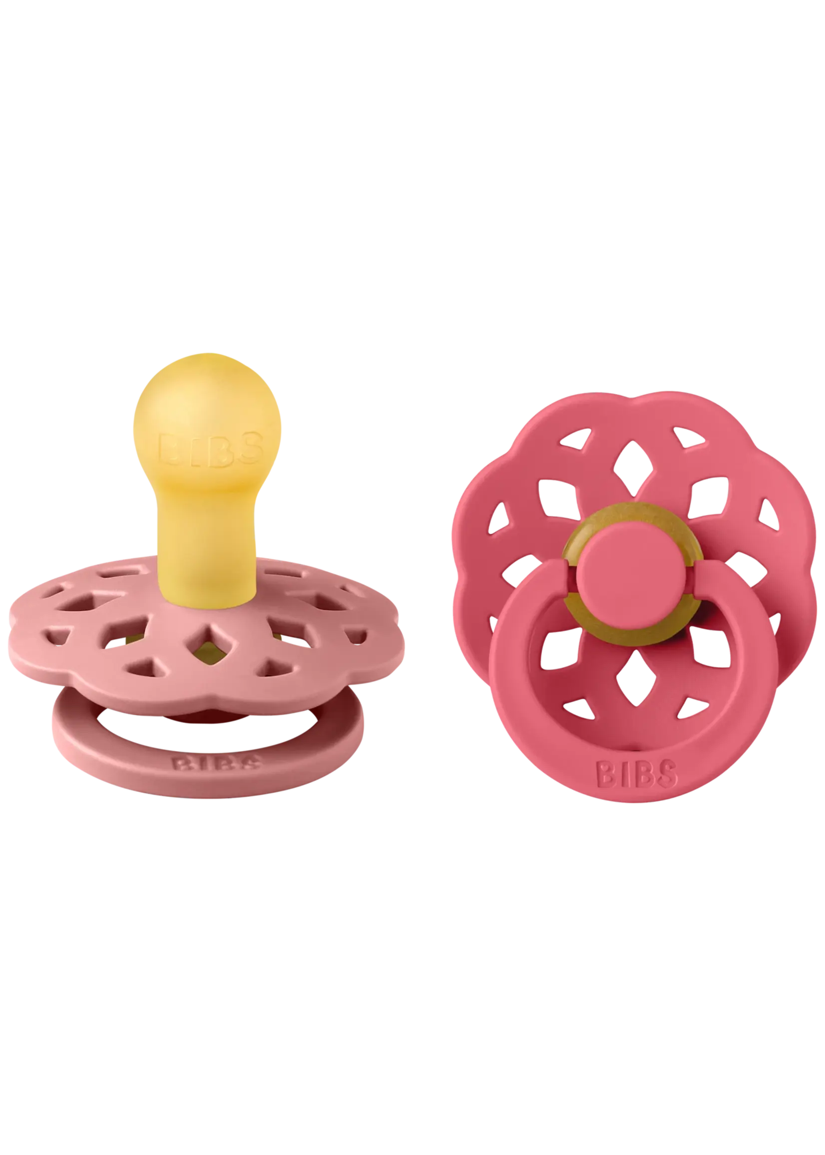 Bibs Bibs - boheme 2 pack round Dusty pink/Coral size 2