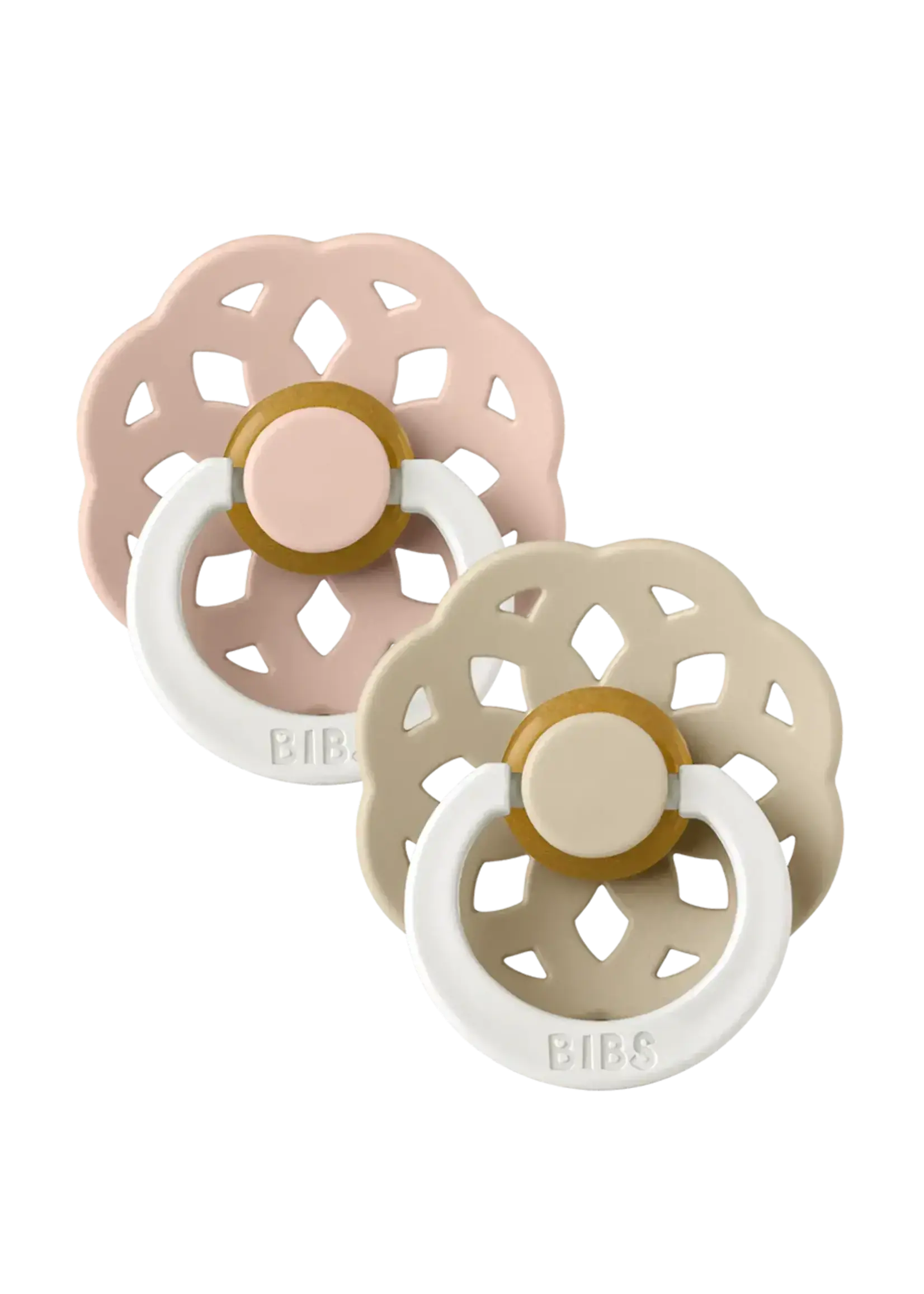 Bibs Bibs - boheme round 2 pack blush glow/vanilla glow size 2