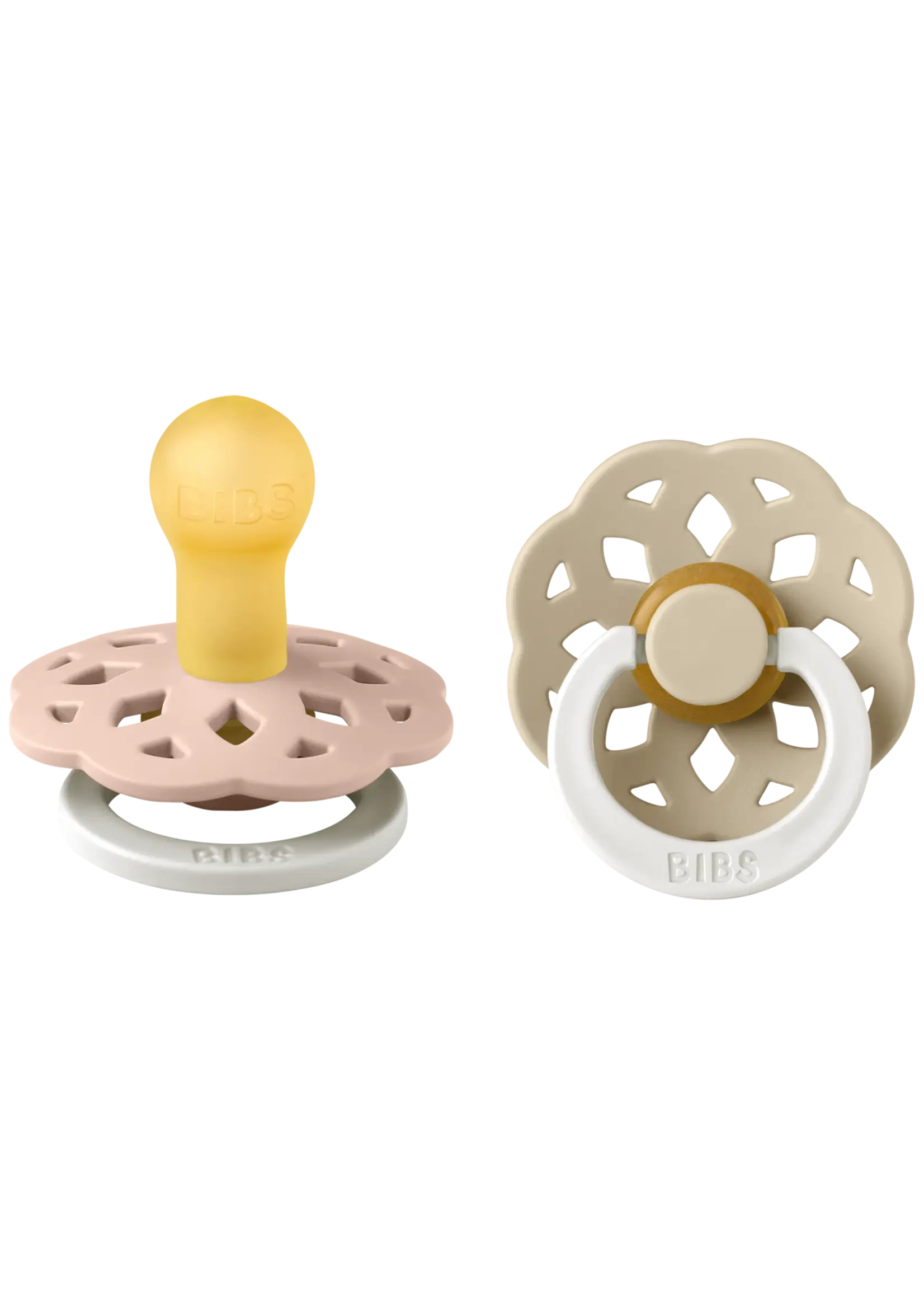 Bibs Bibs - boheme round 2 pack blush glow/vanilla glow size 2