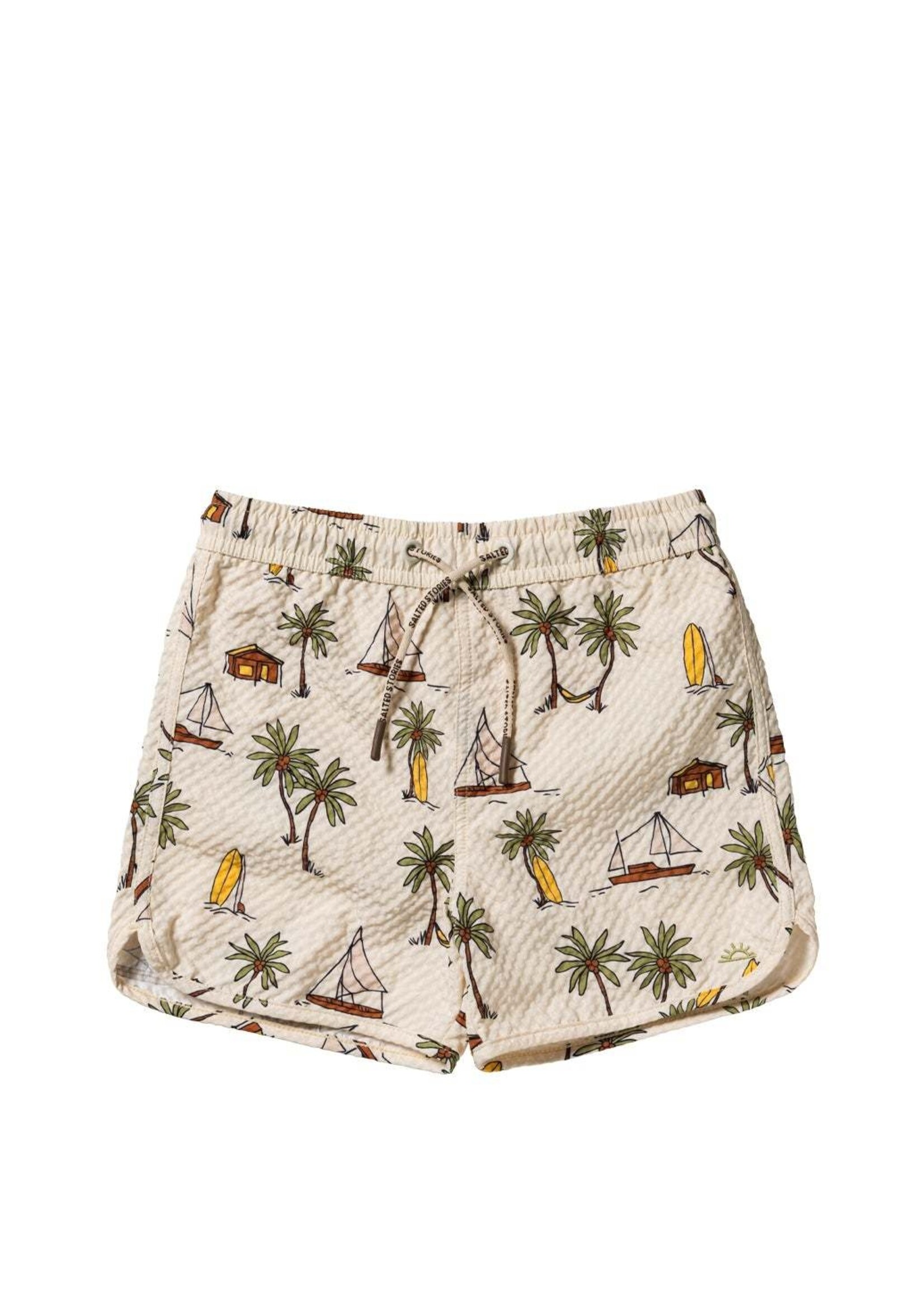 salted stories Salted Stories - swim short white swan
