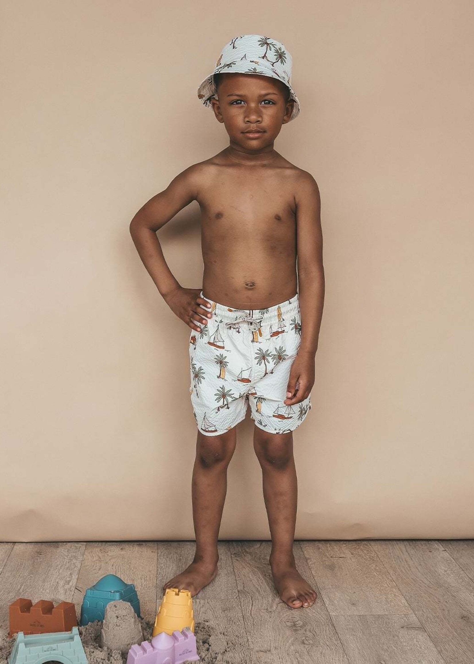 salted stories Salted Stories - swim short white swan