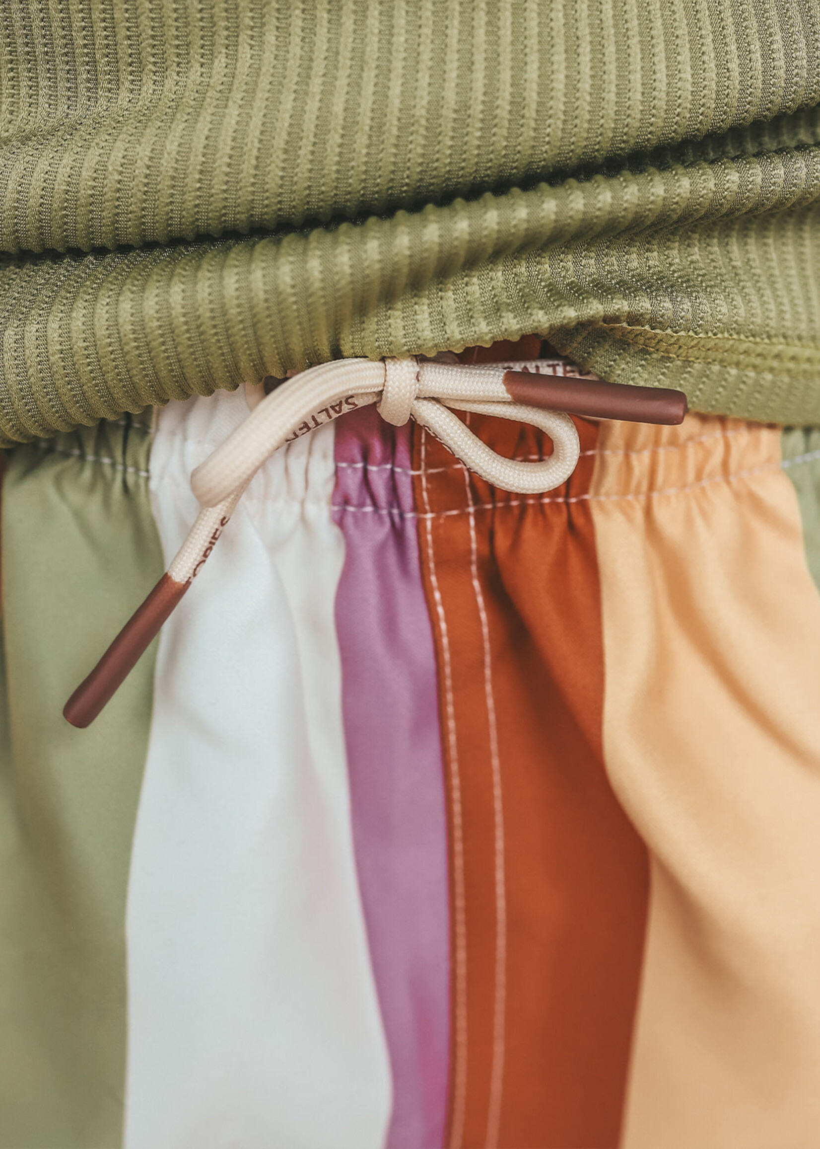 salted stories Salted stories - multi stripe swim short multicolor