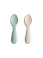 Mushie Mushie - starter spoons cambridge blue / shifting sand