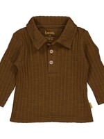 Bess Bess - shirt longe sleeve coffee brown