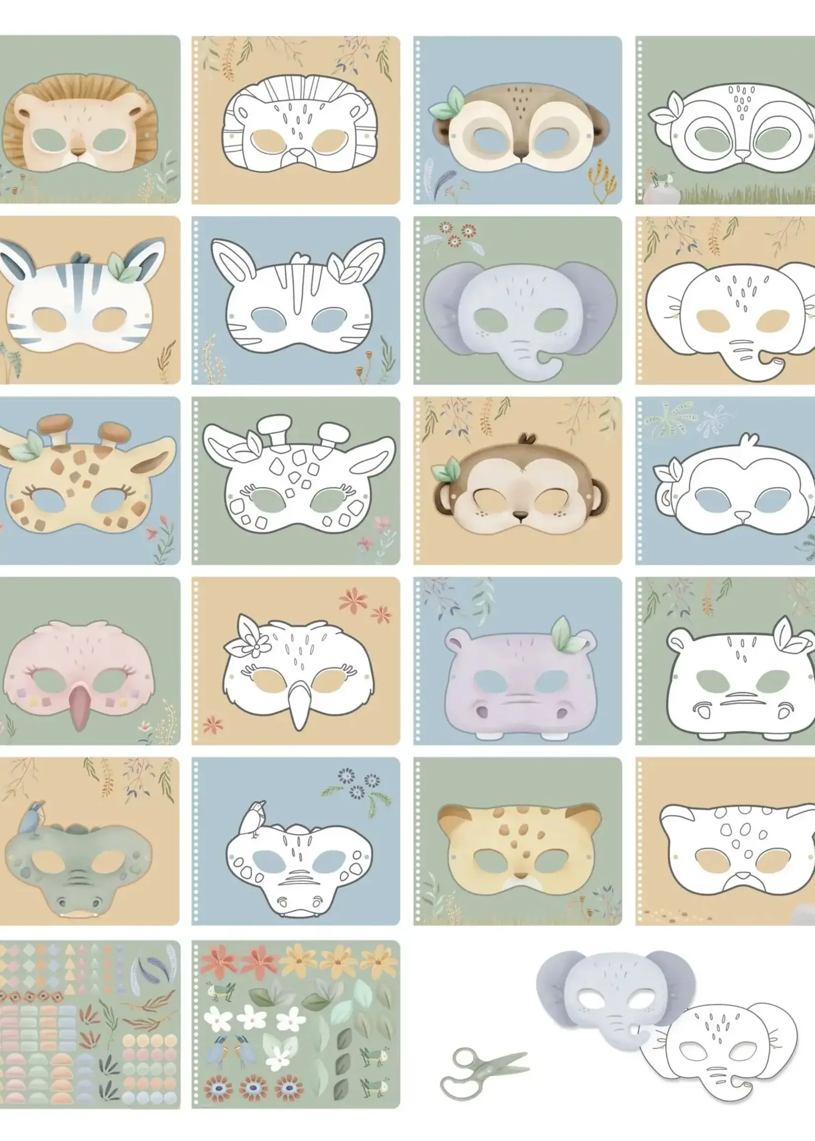 Little Dutch Little Dutch - knutselboek maskers maken Jim
