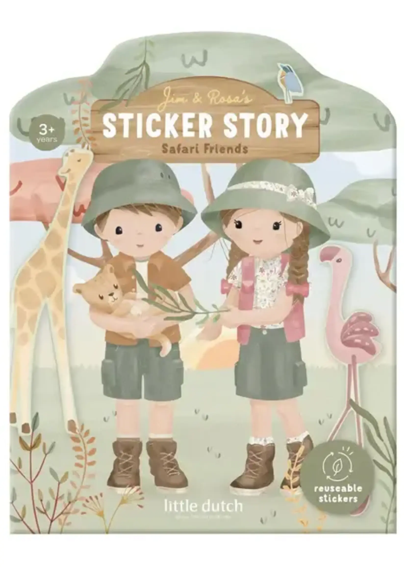 Little Dutch Little Dutch - herbruikbaar stickerboek Jim en Rosa