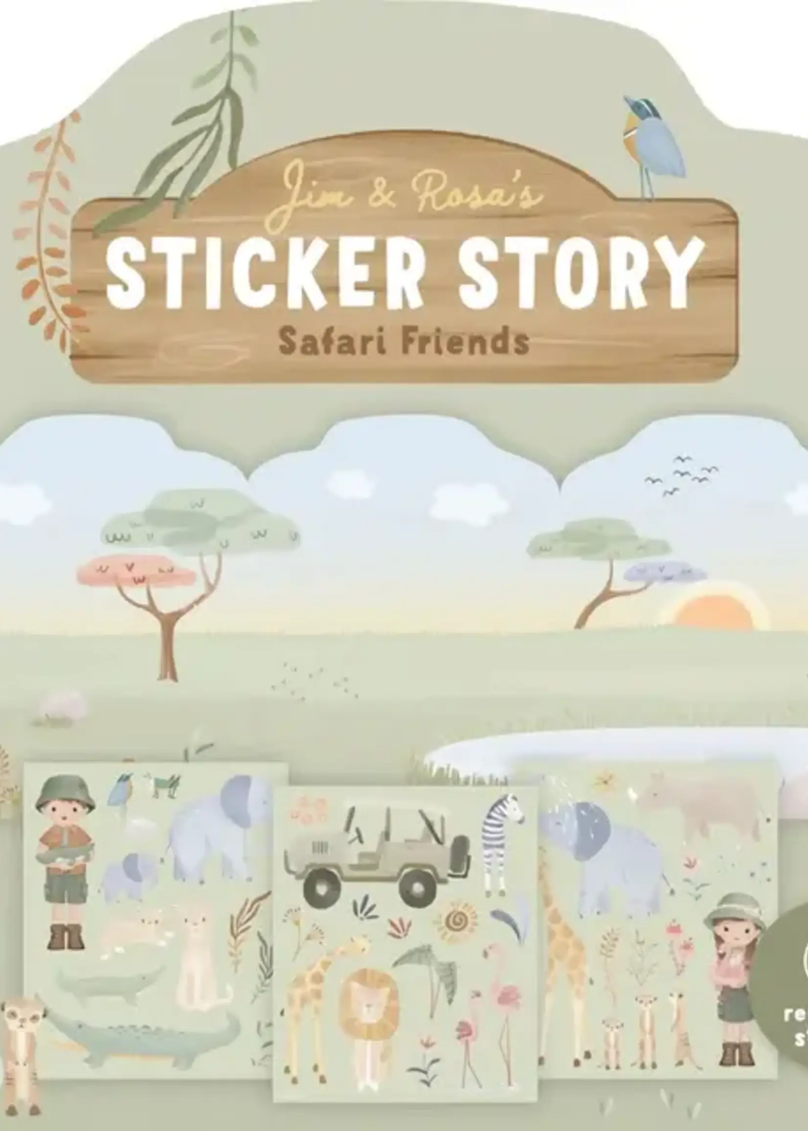 Little Dutch Little Dutch - herbruikbaar stickerboek Jim en Rosa