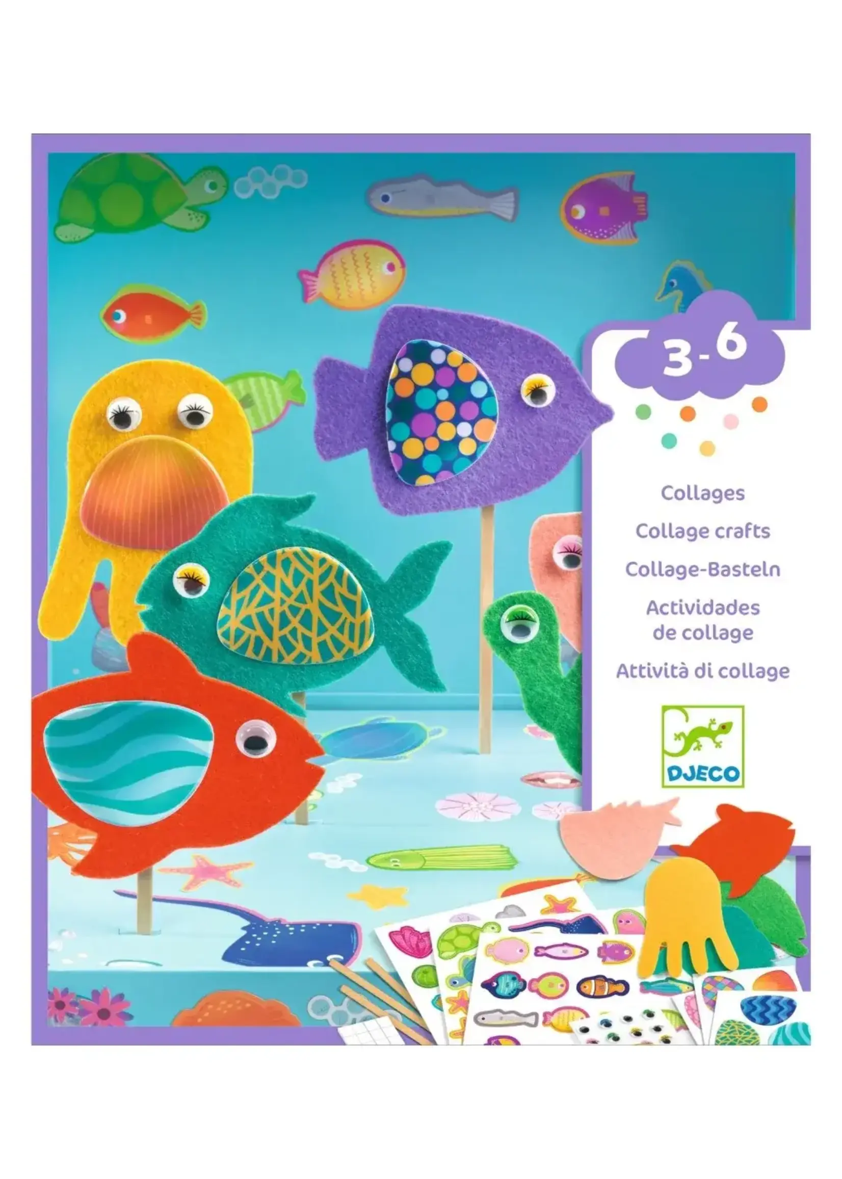 Djeco Djeco - collage crafts happy aquarium