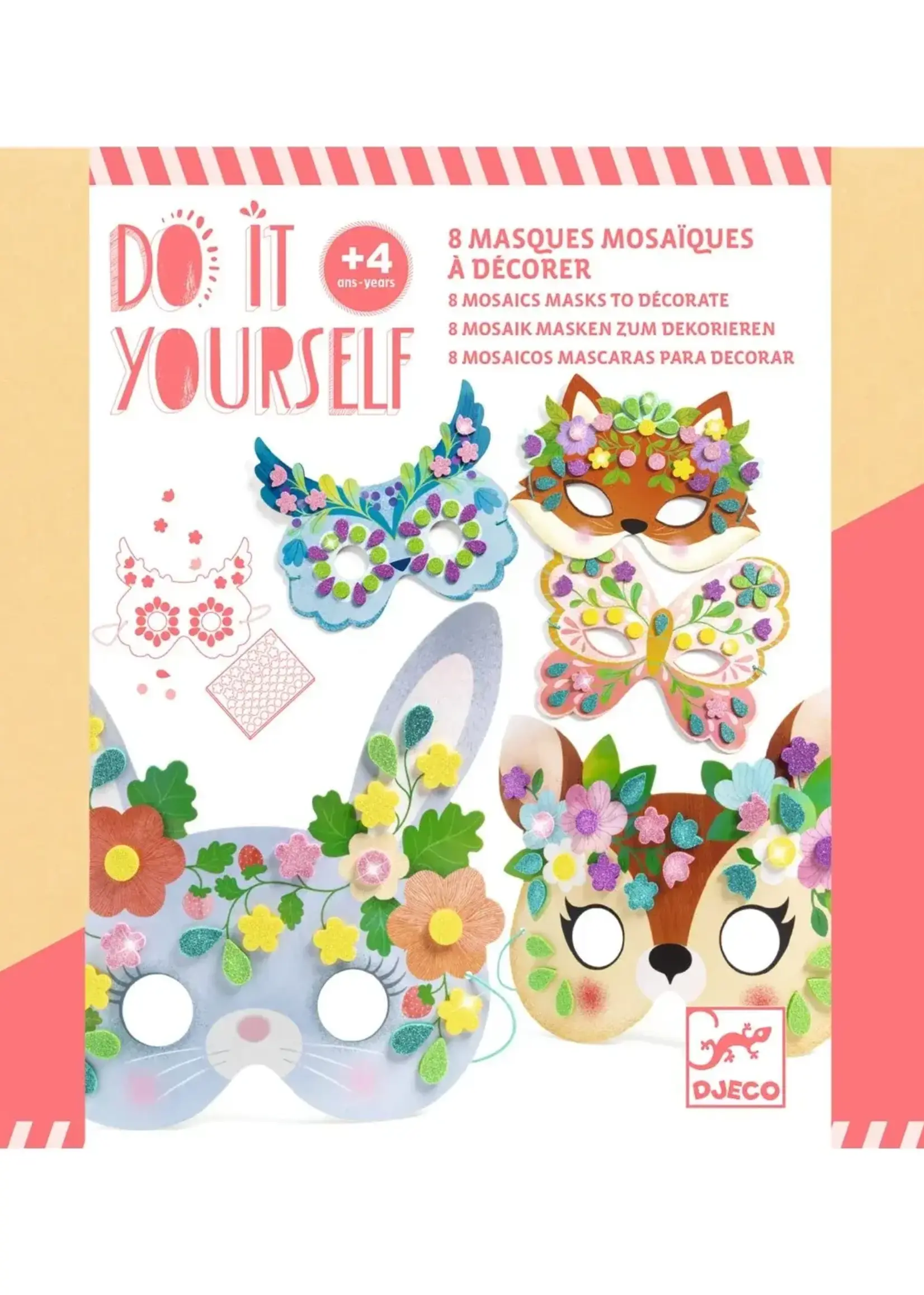Djeco Djeco - 8 maskers om te versieren (bosdieren)