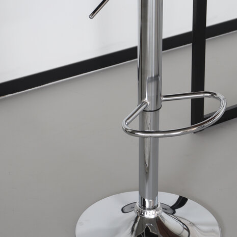 Lizzely Garden & Living Barkruk Anel met rugleuning: lichtgrijs leder barstoel Lizzely Garden & Living Barkruk Anel met rugleuning: lichtgrijs leder barstoel