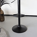 Lizzely Garden & Living Barkruk Anel met rugleuning: lichtgrijs leder barstoel met zwart onderstel Lizzely Garden & Living Barkruk Anel met rugleuning: lichtgrijs leder barstoel met zwart onderstel