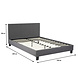 Lizzely Garden & Living Bedframe Dico 140x200cm antraciet stof bed ledikant Lizzely Garden & Living Bedframe Dico 140x200cm antraciet stof bed ledikant