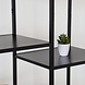 Lizzely Garden & Living Boekenkast industrieel Gina metalen wandmeubel zwart 90x185cm Lizzely Garden & Living Boekenkast industrieel Gina metalen wandmeubel zwart 90x185cm