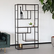 Lizzely Garden & Living Boekenkast industrieel Kirja MDF wandmeubel hout 84x168cm Lizzely Garden & Living Boekenkast industrieel Kirja MDF wandmeubel hout 84x168cm