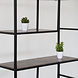 Lizzely Garden & Living Boekenkast industrieel Kirja MDF wandmeubel hout 84x168cm Lizzely Garden & Living Boekenkast industrieel Kirja MDF wandmeubel hout 84x168cm