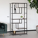 Lizzely Garden & Living Boekenkast industrieel Kirja MDF wandmeubel hout 84x168cm Lizzely Garden & Living Boekenkast industrieel Kirja MDF wandmeubel hout 84x168cm
