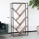 Lizzely Garden & Living Boekenkast Industrieel Reol MDF wandmeubel hout 80x160cm Lizzely Garden & Living Boekenkast Industrieel Reol MDF wandmeubel hout 80x160cm