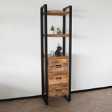 Lizzely Garden & Living Boekenkast mangohout Blizy kast industrieel 200cm hoog massief hout mango wandkast Lizzely Garden & Living Boekenkast mangohout Blizy kast industrieel 200cm hoog massief hout mango wandkast