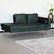 Lizzely Garden & Living Chaise longue Devi bank donkergroen velvet bankstel Lizzely Garden & Living Chaise longue Devi bank donkergroen velvet bankstel