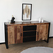 Lizzely Garden & Living Dressoir mangohout Jack bruin zwart ladekast industrieel 160x80cm duurzaam mango kast Lizzely Garden & Living Dressoir mangohout Jack bruin zwart ladekast industrieel 160x80cm duurzaam mango kast