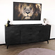 Lizzely Garden & Living Dressoir mangohout Jonathan ladekast zwart industrieel 180cm duurzaam mango kast Lizzely Garden & Living Dressoir mangohout Jonathan ladekast zwart industrieel 180cm duurzaam mango kast