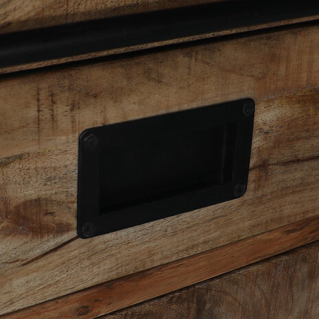 Lizzely Garden & Living Dressoir mangohout Jones bruin zwart ladekast industrieel 155cm duurzaam mango kast Lizzely Garden & Living Dressoir mangohout Jones bruin zwart ladekast industrieel 155cm duurzaam mango kast