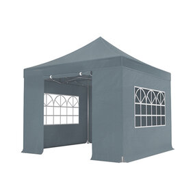 Lizzely Garden & Living Easy up 3x3m grijs 30mm (aluminium buizen) semi prof partytent opvouwbaar Lizzely Garden & Living Easy up 3x3m grijs 30mm (aluminium buizen) semi prof partytent opvouwbaar