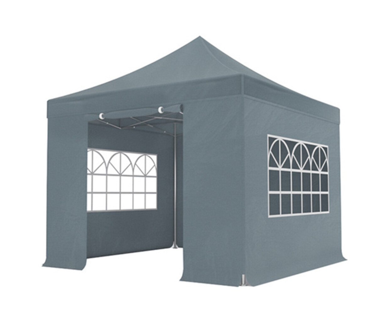 Easy up 3x3m grijs 40mm (aluminium buizen) semi prof partytent opvouwbaar Easy up 3x3m grijs 40mm (aluminium buizen) semi prof partytent opvouwbaar