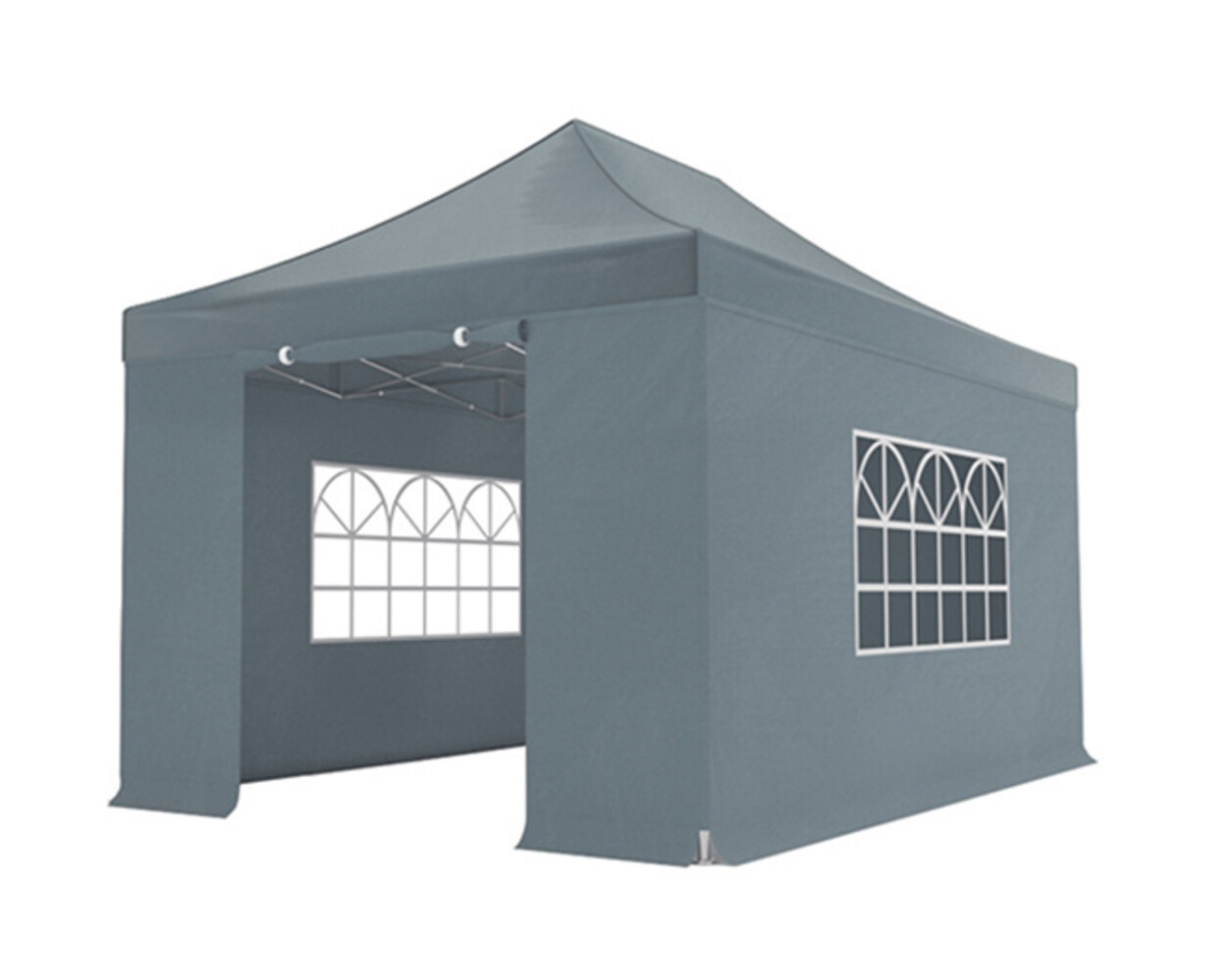 Easy up 3x4,5m grijs 40mm (aluminium buizen) semi prof partytent opvouwbaar