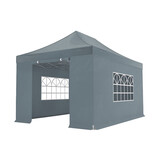 Lizzely Garden & Living Easy up 3x4,5m grijs 40mm (aluminium buizen) semi prof partytent opvouwbaar Lizzely Garden & Living Easy up 3x4,5m grijs 40mm (aluminium buizen) semi prof partytent opvouwbaar