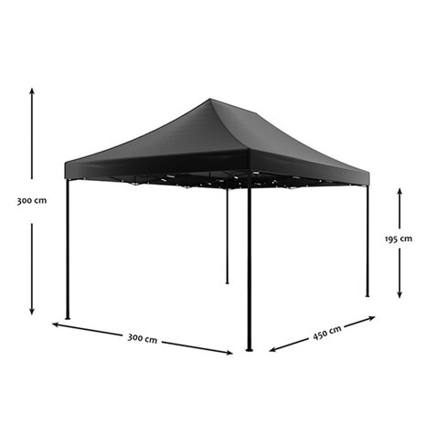 Lizzely Garden & Living Easy up 3x4,5m zwart luxe partytent opvouwbaar Lizzely Garden & Living Easy up 3x4,5m zwart luxe partytent opvouwbaar