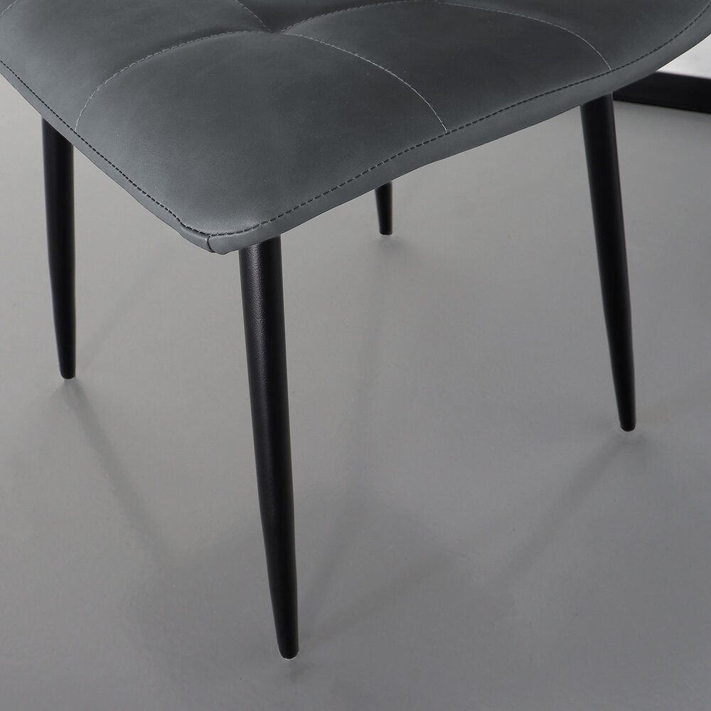 Eetkamerstoel Catoo antraciet kunstleder eetstoel Eetkamerstoel Catoo antraciet kunstleder eetstoel