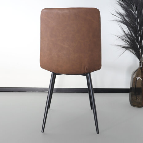 Lizzely Garden & Living Eetkamerstoel Catoo cognac kunstleder eetstoel Lizzely Garden & Living Eetkamerstoel Catoo cognac kunstleder eetstoel