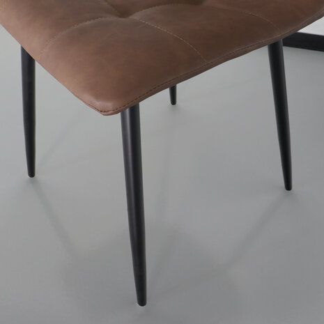 Lizzely Garden & Living Eetkamerstoel Catoo cognac kunstleder eetstoel Lizzely Garden & Living Eetkamerstoel Catoo cognac kunstleder eetstoel