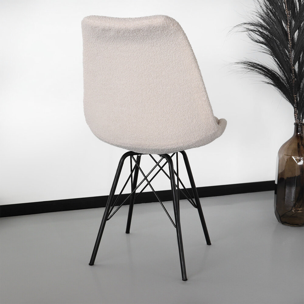 Eetkamerstoel Viga beige teddy eetstoel Eetkamerstoel Viga beige teddy eetstoel