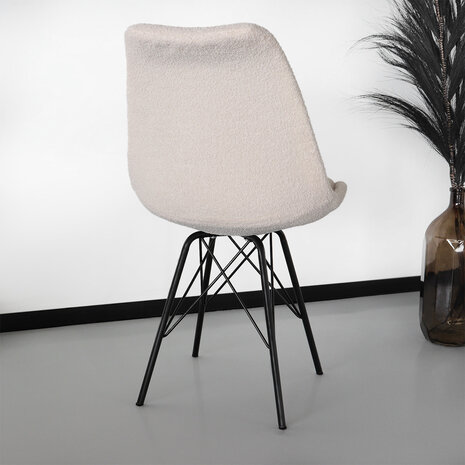 Lizzely Garden & Living Eetkamerstoel Viga beige teddy eetstoel Lizzely Garden & Living Eetkamerstoel Viga beige teddy eetstoel