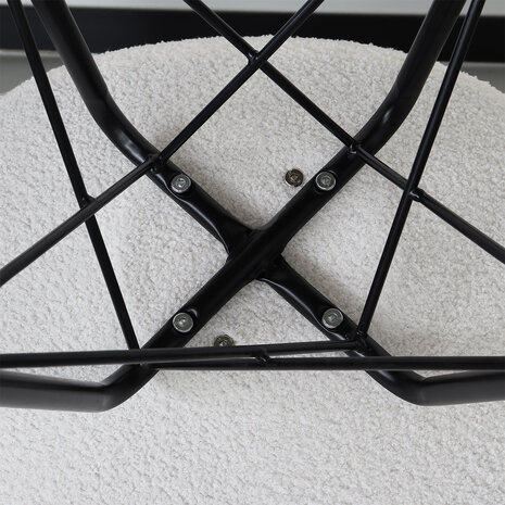 Lizzely Garden & Living Eetkamerstoel Viga gebroken wit teddy eetstoel