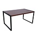 Lizzely Garden & Living Eettafel Jenckle 150cm MDF donker hout tafel Lizzely Garden & Living Eettafel Jenckle 150cm MDF donker hout tafel