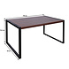 Lizzely Garden & Living Eettafel Jenckle 150cm MDF donker hout tafel Lizzely Garden & Living Eettafel Jenckle 150cm MDF donker hout tafel