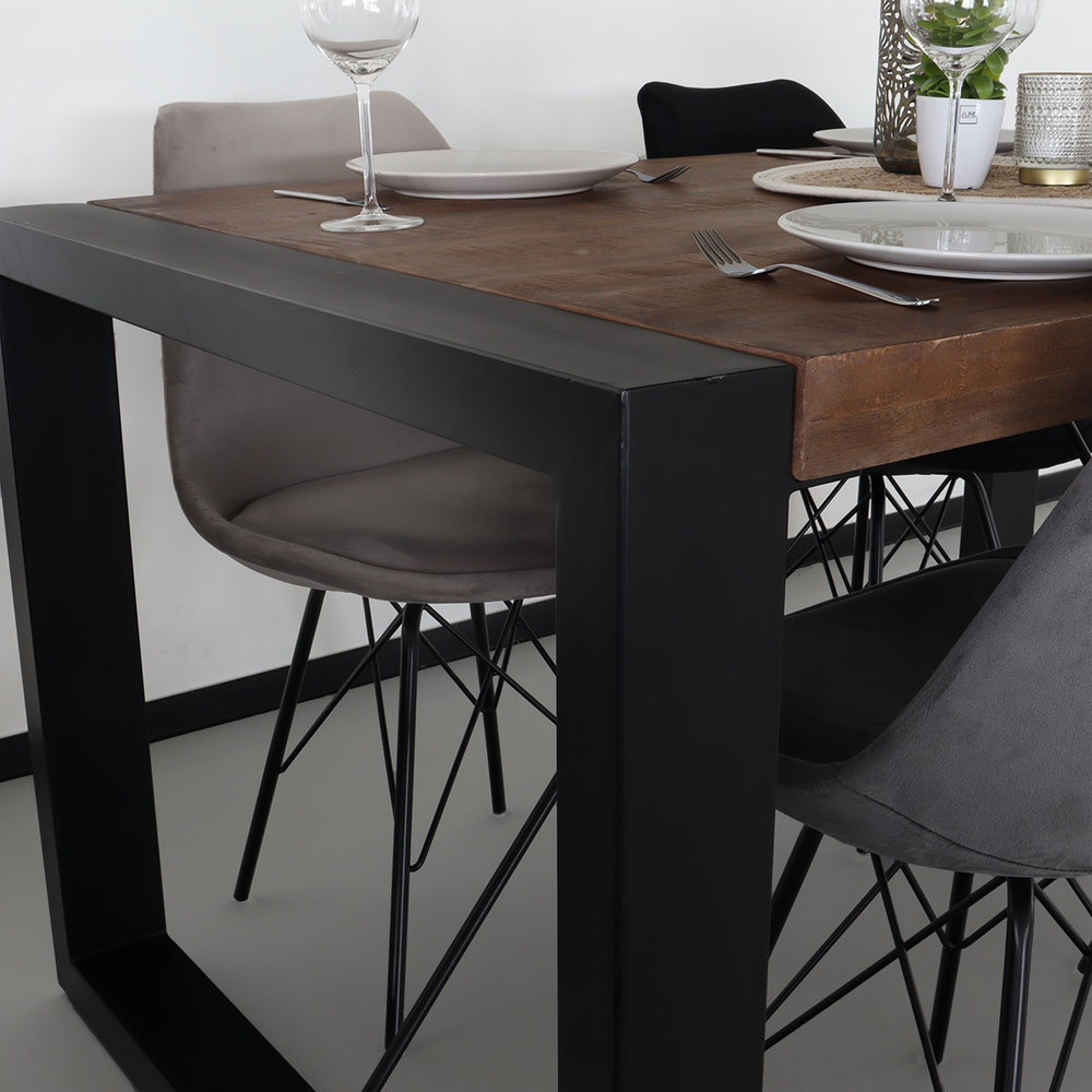 Eettafel rechthoekig Jonas 140x90cm mangohout duurzaam mango tafel Eettafel rechthoekig Jonas 140x90cm mangohout duurzaam mango tafel