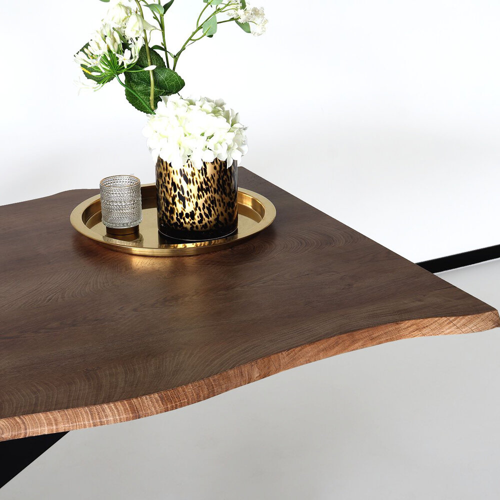 Eettafel langwerpig 180cm Jeffo bruin langwerpige tafel Eettafel langwerpig 180cm Jeffo bruin langwerpige tafel