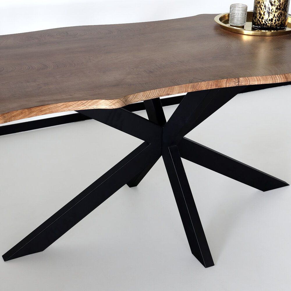 Eettafel langwerpig 180cm Jeffo bruin langwerpige tafel Eettafel langwerpig 180cm Jeffo bruin langwerpige tafel