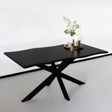 Lizzely Garden & Living Eettafel langwerpig 180cm Jeffo zwart langwerpige tafel Lizzely Garden & Living Eettafel langwerpig 180cm Jeffo zwart langwerpige tafel