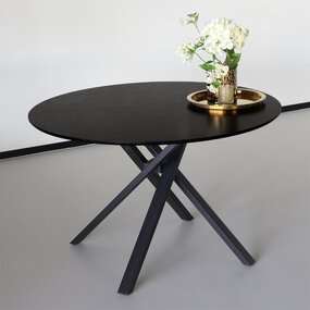 Lizzely Garden & Living Eettafel rond Ronsi Antoinette zwart 130cm ronde tafel Lizzely Garden & Living Eettafel rond Ronsi Antoinette zwart 130cm ronde tafel