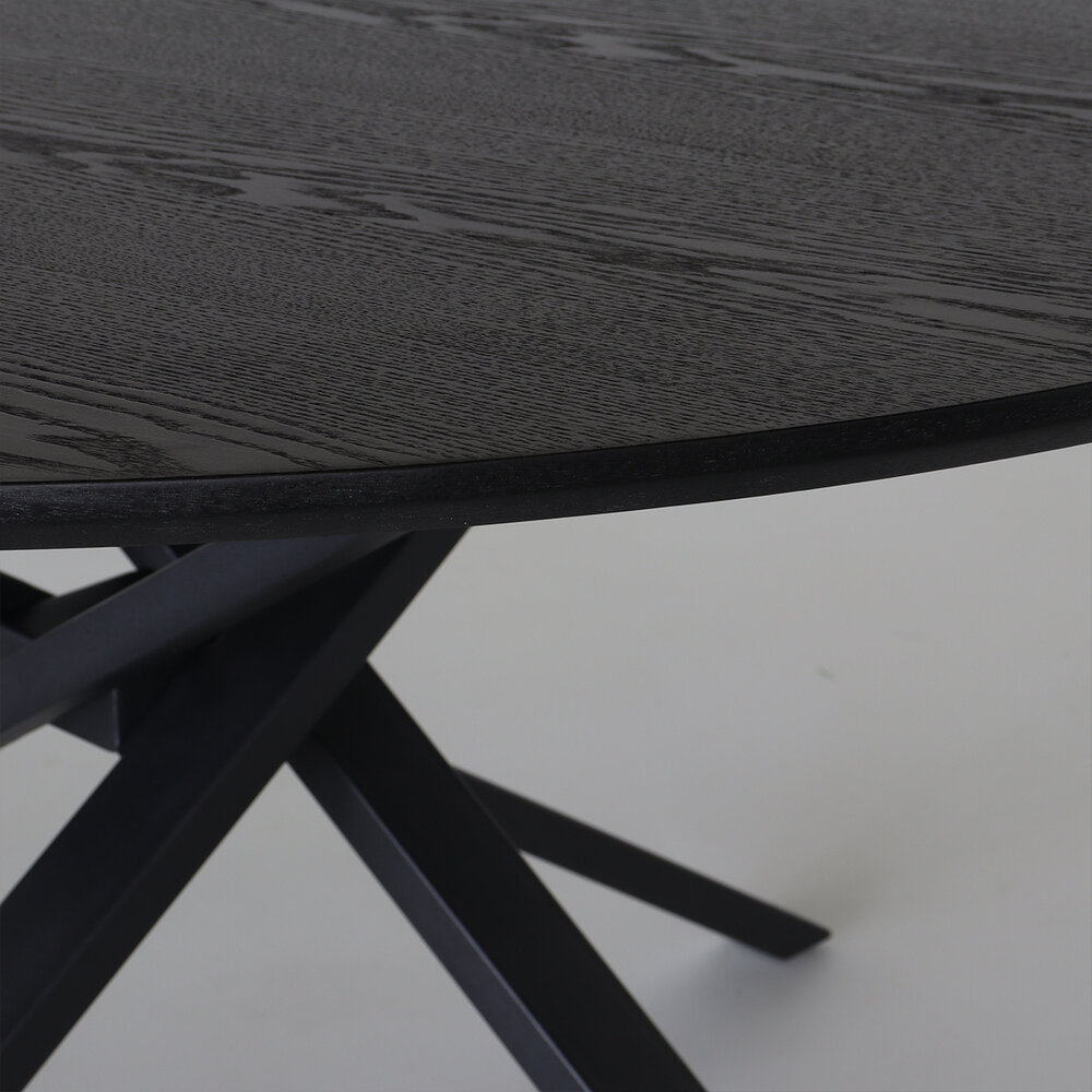 Eettafel rond Ronsi Antoinette zwart 140cm ronde tafel Eettafel rond Ronsi Antoinette zwart 140cm ronde tafel