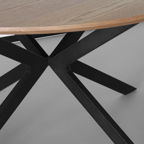 Lizzely Garden & Living Eettafel rond Ronsi bruin 150cm ronde tafel