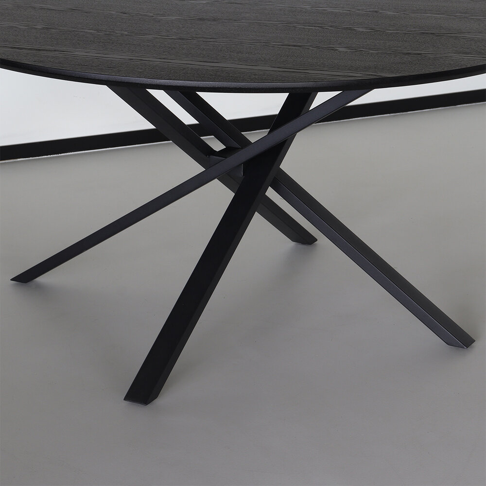 Eettafel rond Ronsi Antoinette zwart 150cm ronde tafel Eettafel rond Ronsi Antoinette zwart 150cm ronde tafel