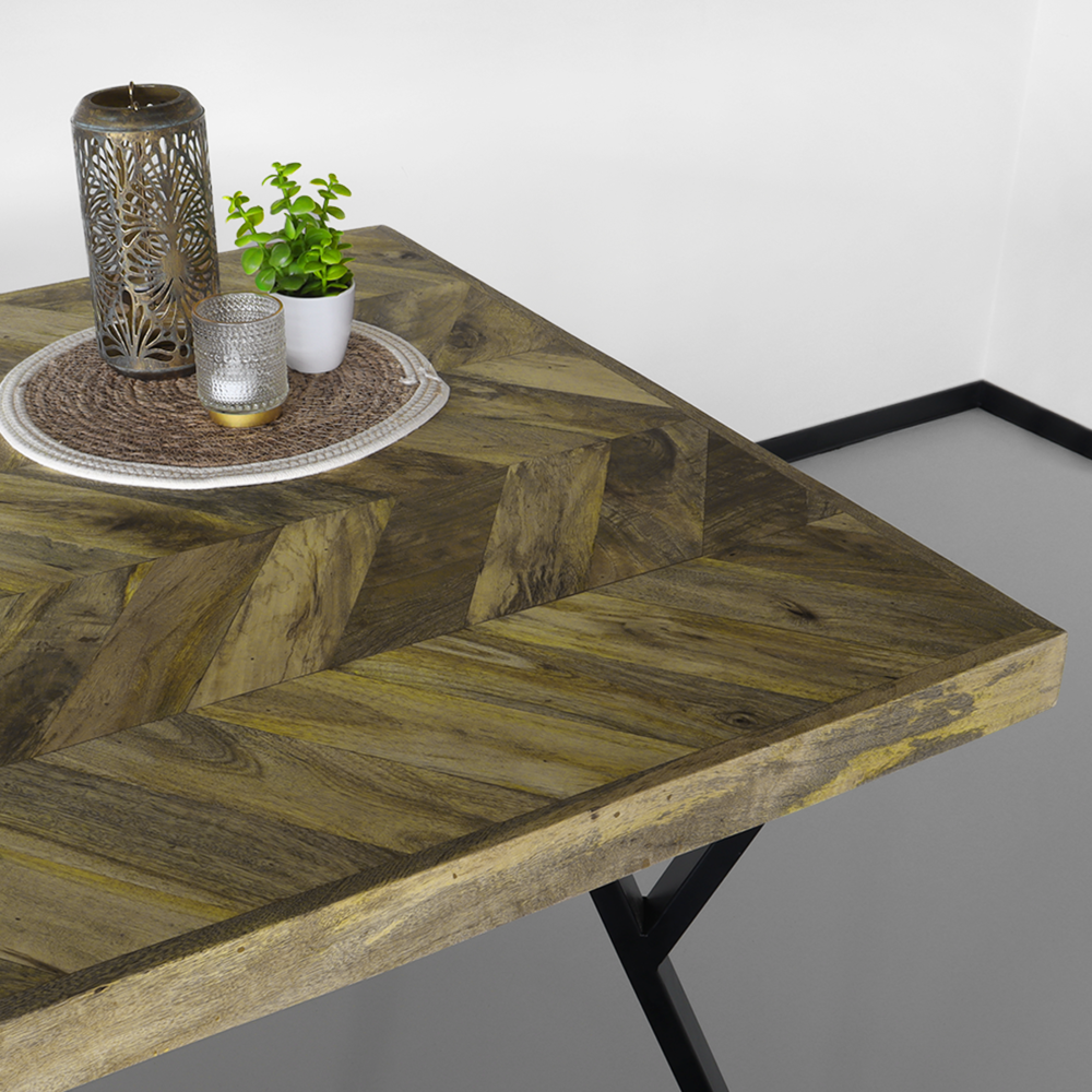 Eettafel visgraat Danae 180x100cm tafel rechthoekig duurzaam mangohout mango eetkamertafel Eettafel visgraat Danae 180x100cm tafel rechthoekig duurzaam mangohout mango eetkamertafel