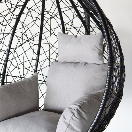 Lizzely Garden & Living Egg hangstoel zwart roundabout ei stoel hang Lizzely Garden & Living Egg hangstoel zwart roundabout ei stoel hang