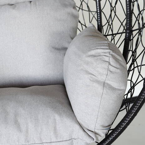 Lizzely Garden & Living Egg hangstoel zwart roundabout ei stoel hang Lizzely Garden & Living Egg hangstoel zwart roundabout ei stoel hang